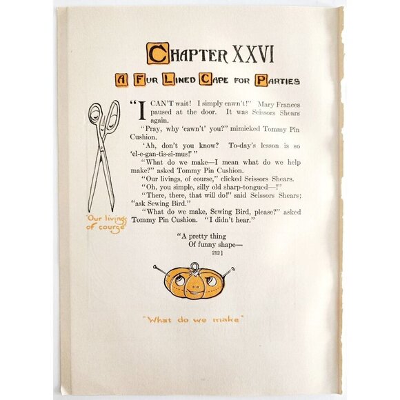 1913 Mary Frances Sewing Pattern Doll Auto Bonnet Muff Tippet Polo Cap DWSS11 - Picture 4 of 4